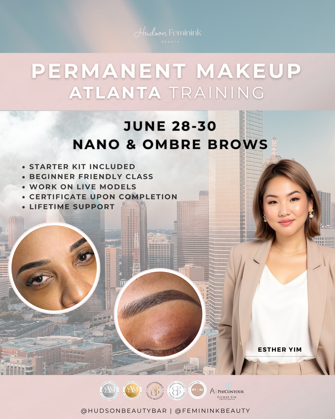 Nano & Ombre Brows 3 Day Training Course in Atlanta, GA